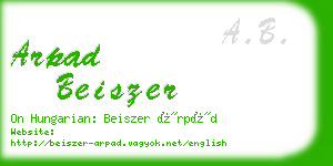 arpad beiszer business card